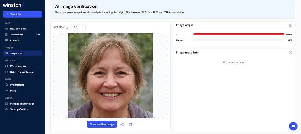 ia deepfake détection winston ai
