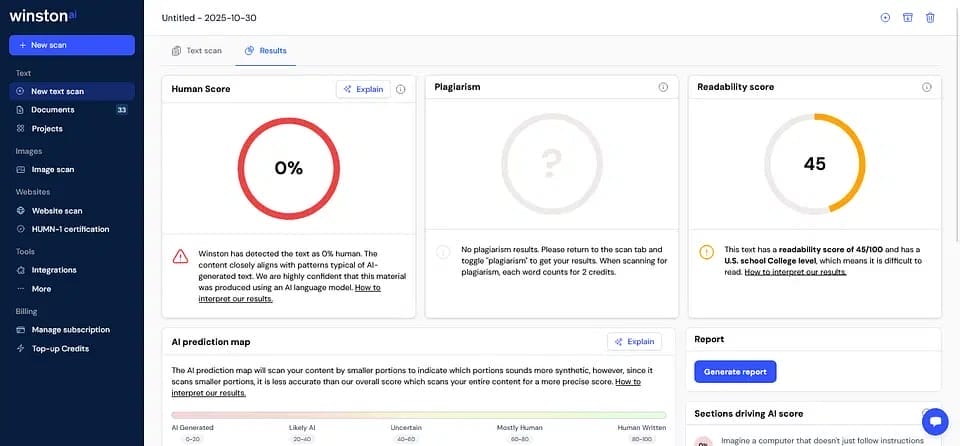 évaluation winston ai