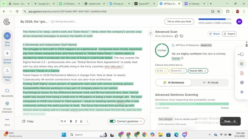 Resultados de GPTZero 1