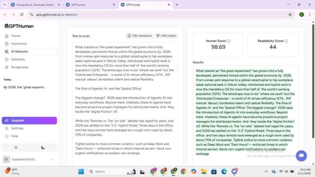 Resultados de GPTHuman 6