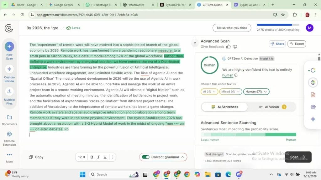 Resultados de GPTZero