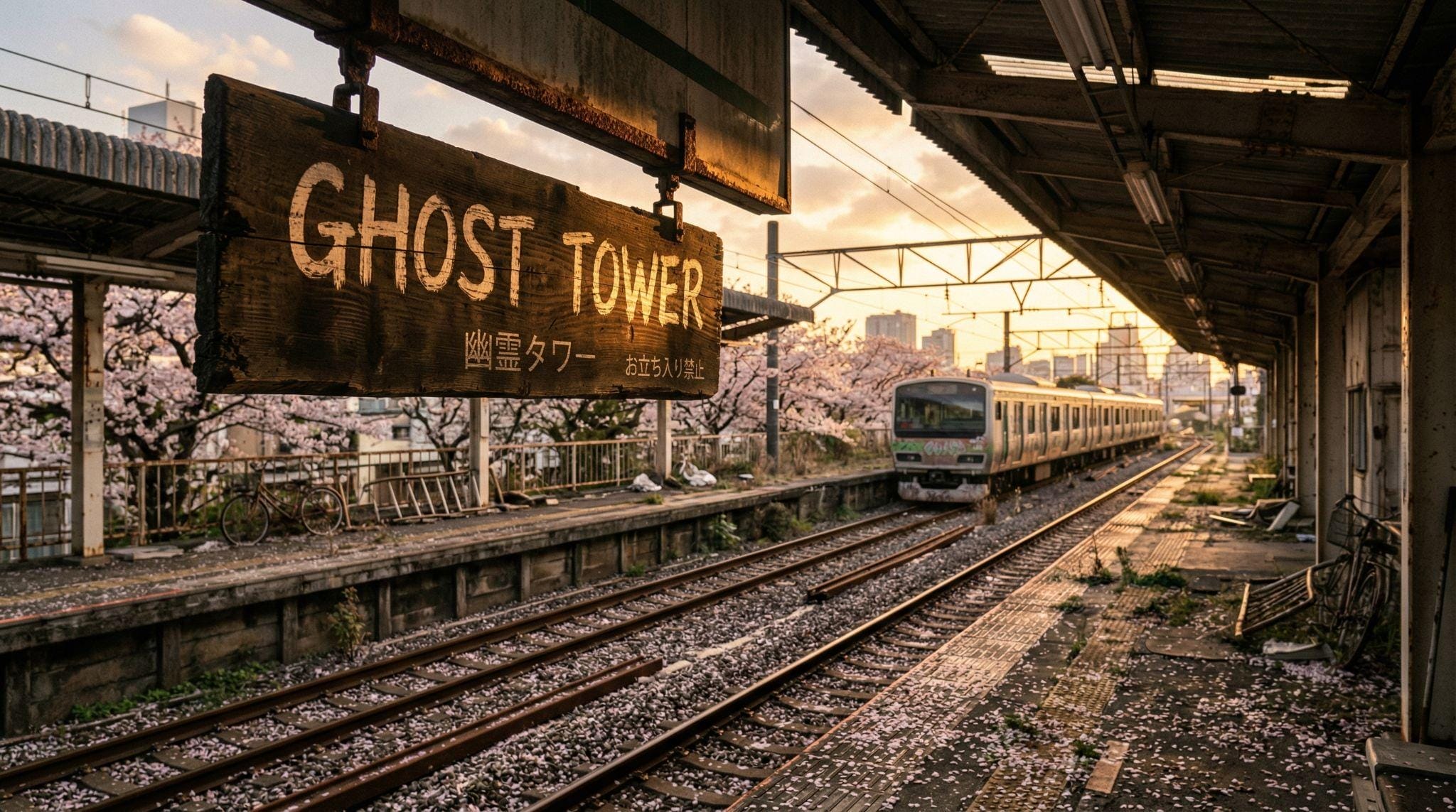 Gemini image editing result - GHOST TOWER sign