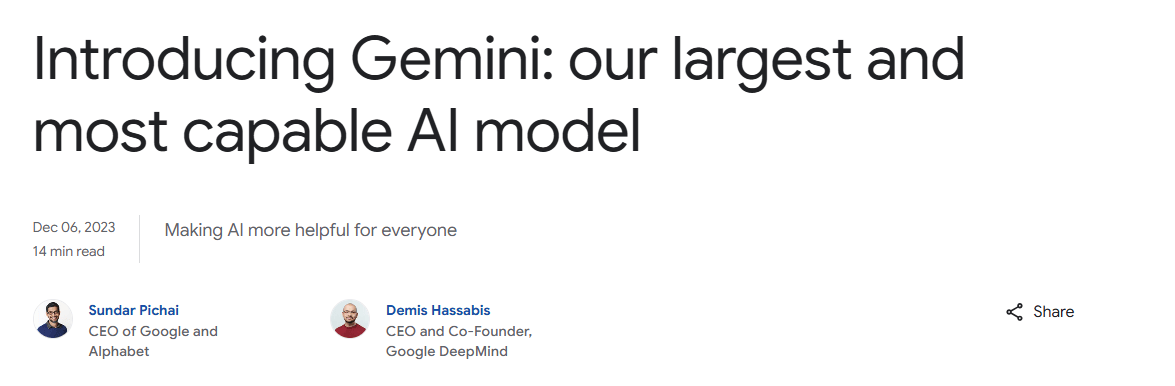 Google Gemini overview
