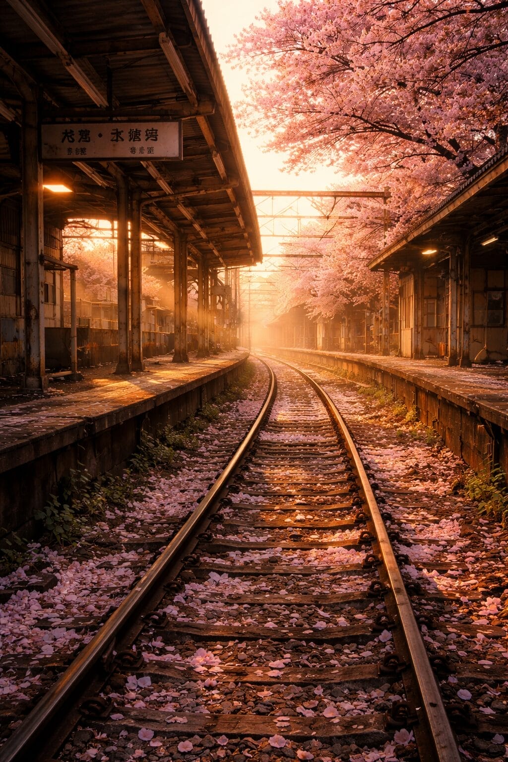ChatGPT DALL-E image generation result - abandoned Tokyo train station